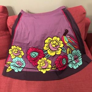 Anthropologie Odille brand appliquéd skirt.